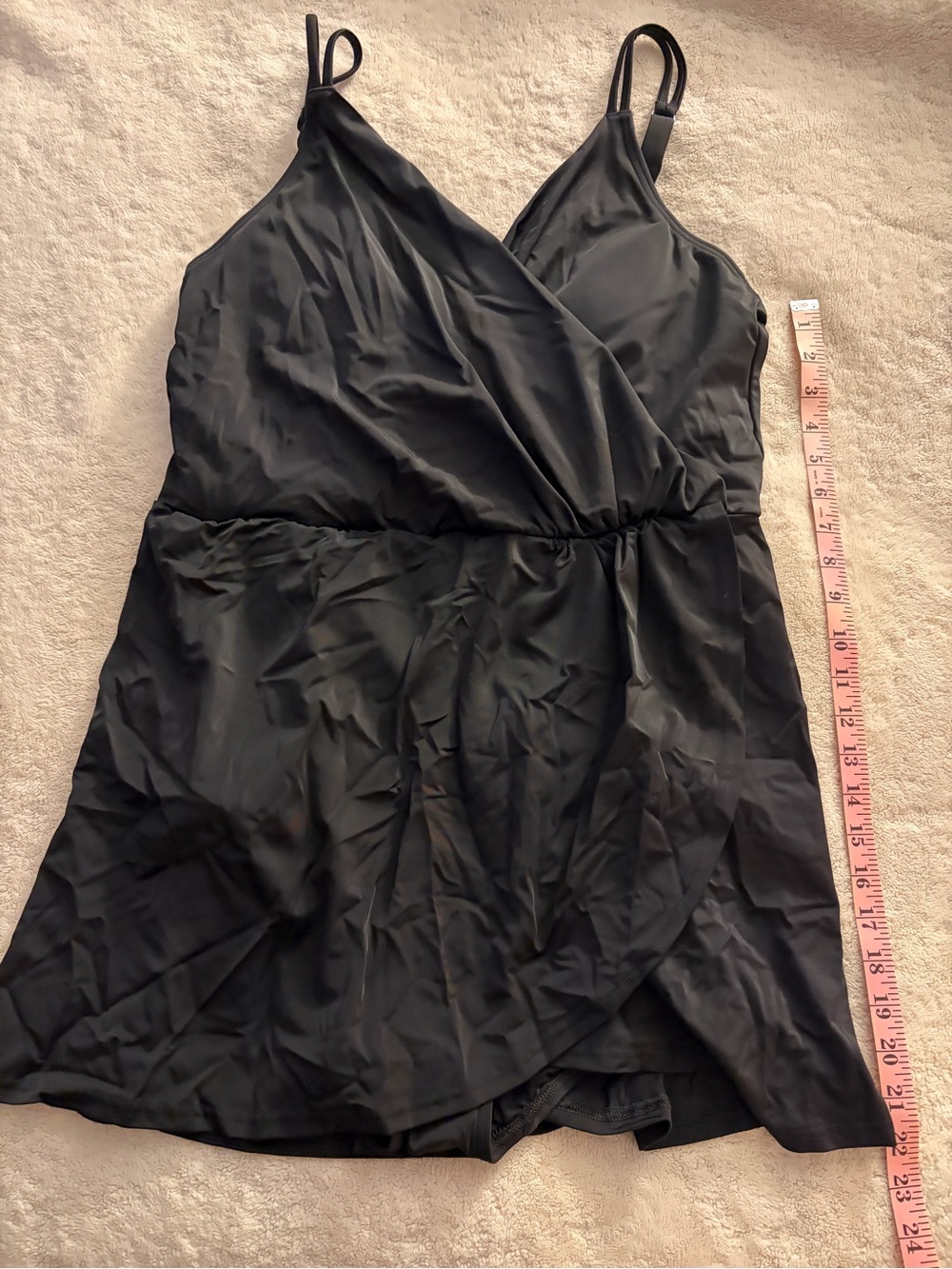 Lands' End Black One-Piece Swimdress